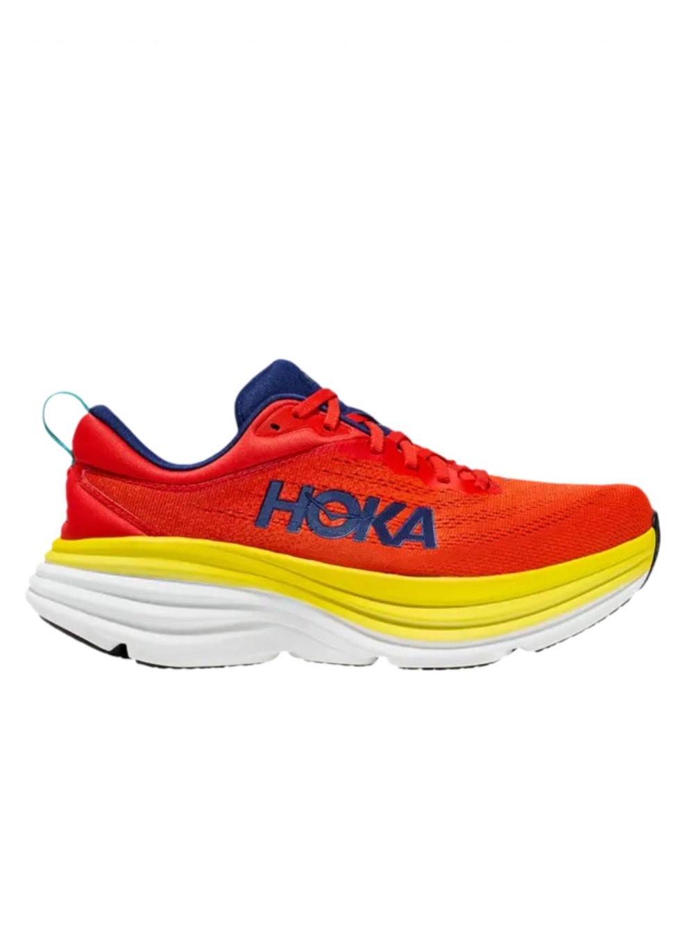 HOKA One One Bondi 8 Running Sneakers in Red Alert Flame Men’s
